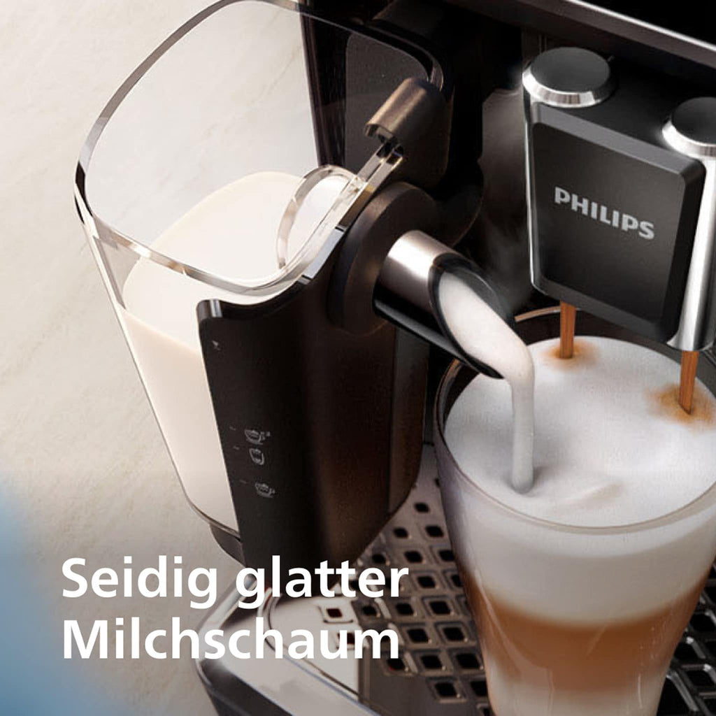 Philips 5400 Series EP5447/90 Kaffeevollautomaten, Espressomaschine, 1,8 l, Kaffeebohnen, Eingebautes Mahlwerk, 1500 W, Schwarz, Chrom